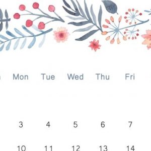 Cute June 2019 Calendar Floral Design Wallpaper June 2019 Desk And