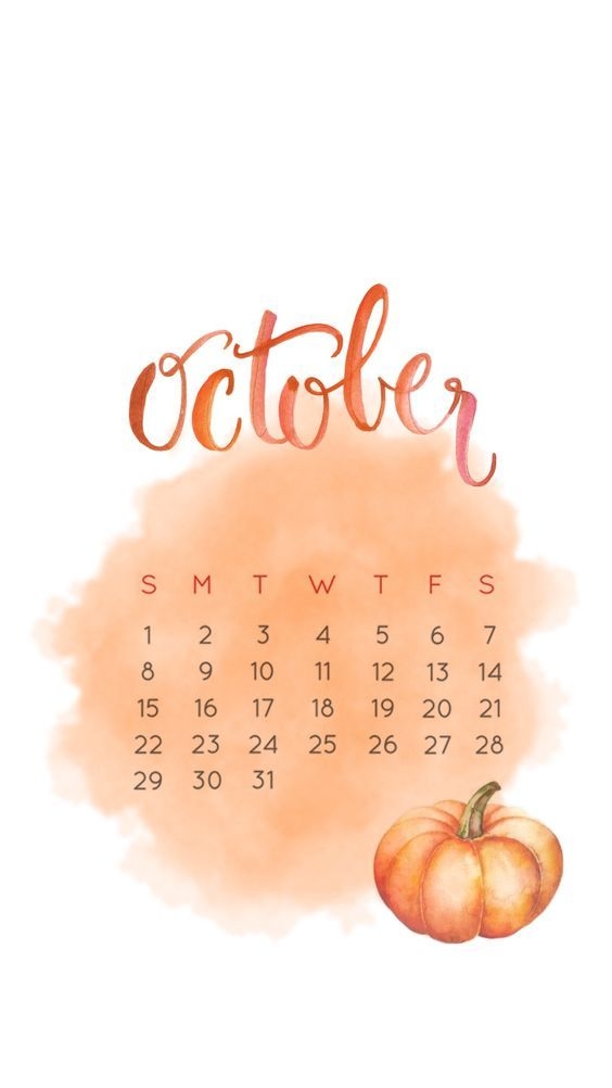 Cute October 2018 Calendar Wallpaper Cute October 2018 Calendar In