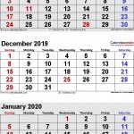 December 2019 Calendars For Word Excel Pdf