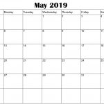 Editable May 2019 Calendar Printable Template With Holidays