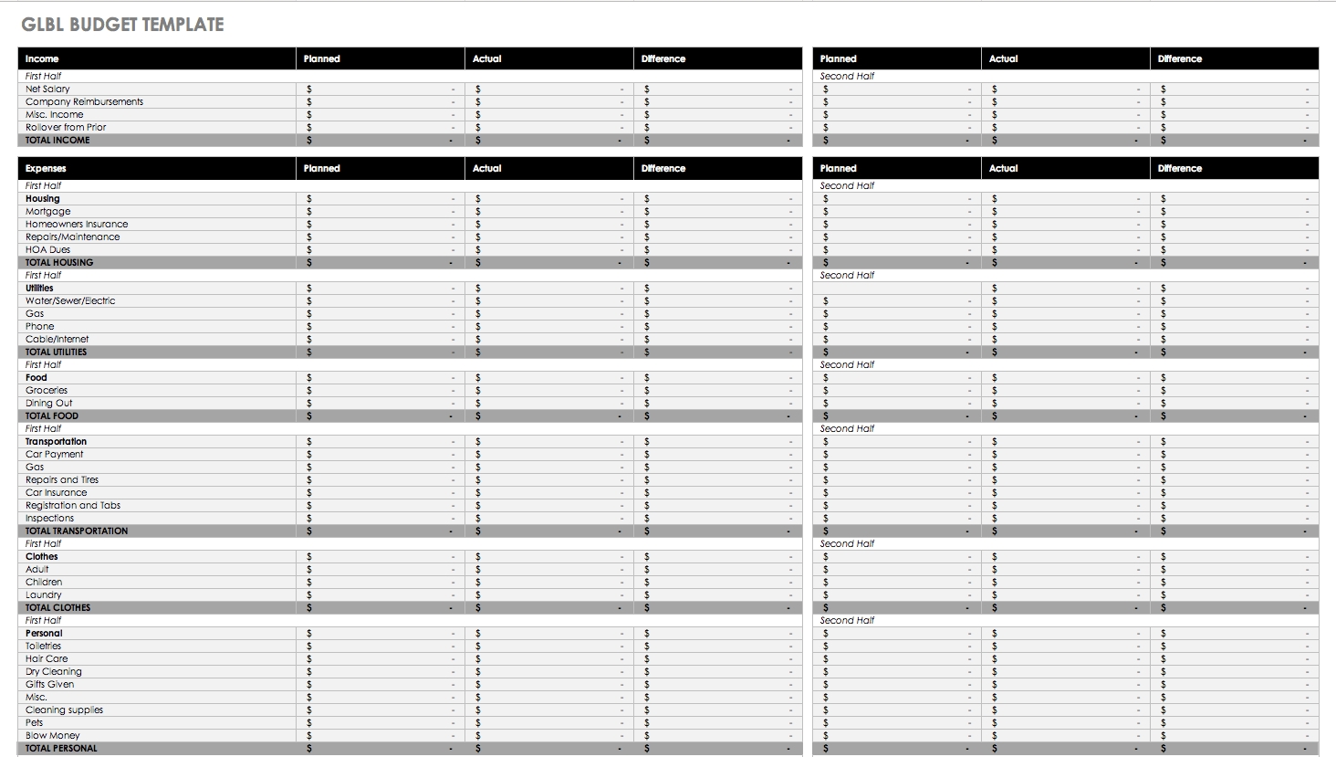 Free Budget Templates In Excel Smartsheet 