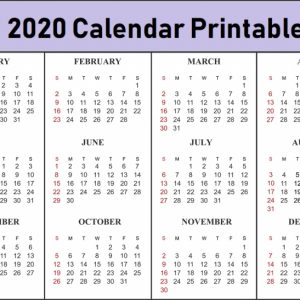 Free Printable Calendar 2020 Template In Pdf Excel Word Calendar Top