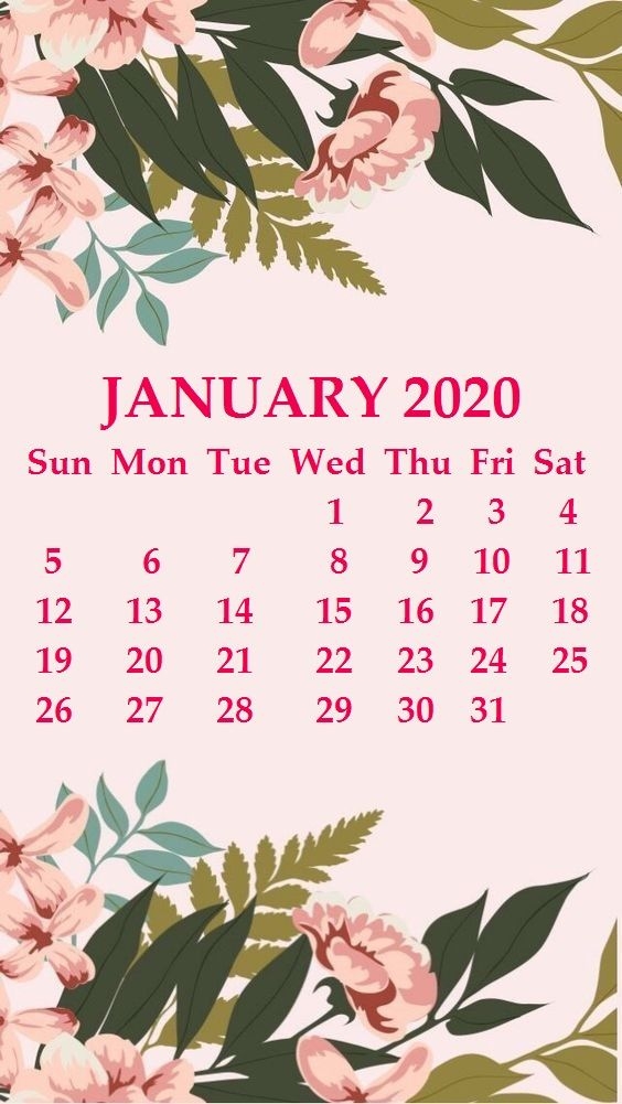 Iphone January 2020 Calendar Wallpaper January January2020