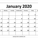 January 2020 Calendar January December Calendar September