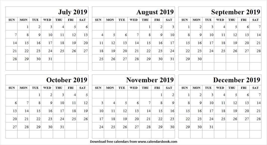 July December 2019 Calendar Editable Template August Month Calendar