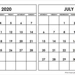 Jun Jul 2020 Calendar Monday Start Editable Two Months Template