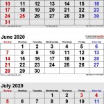 June 2020 Calendars For Word Excel Pdf