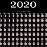 Lunar Calendar 2020 Full Moon Calendar 2020 Printable Calendar Diy