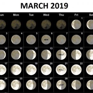 March 2019 Moon Phases Calendar 2019 Calendars Moon Phase