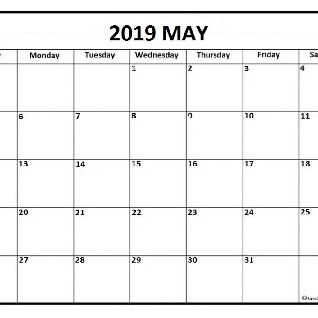 May 2019 Calendar Word Free May 2019 Calendar Printable Templates