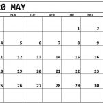 May 2020 Calendar Printable Template In Pdf Word Excel Free Download