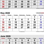 May 2020 Calendars For Word Excel Pdf