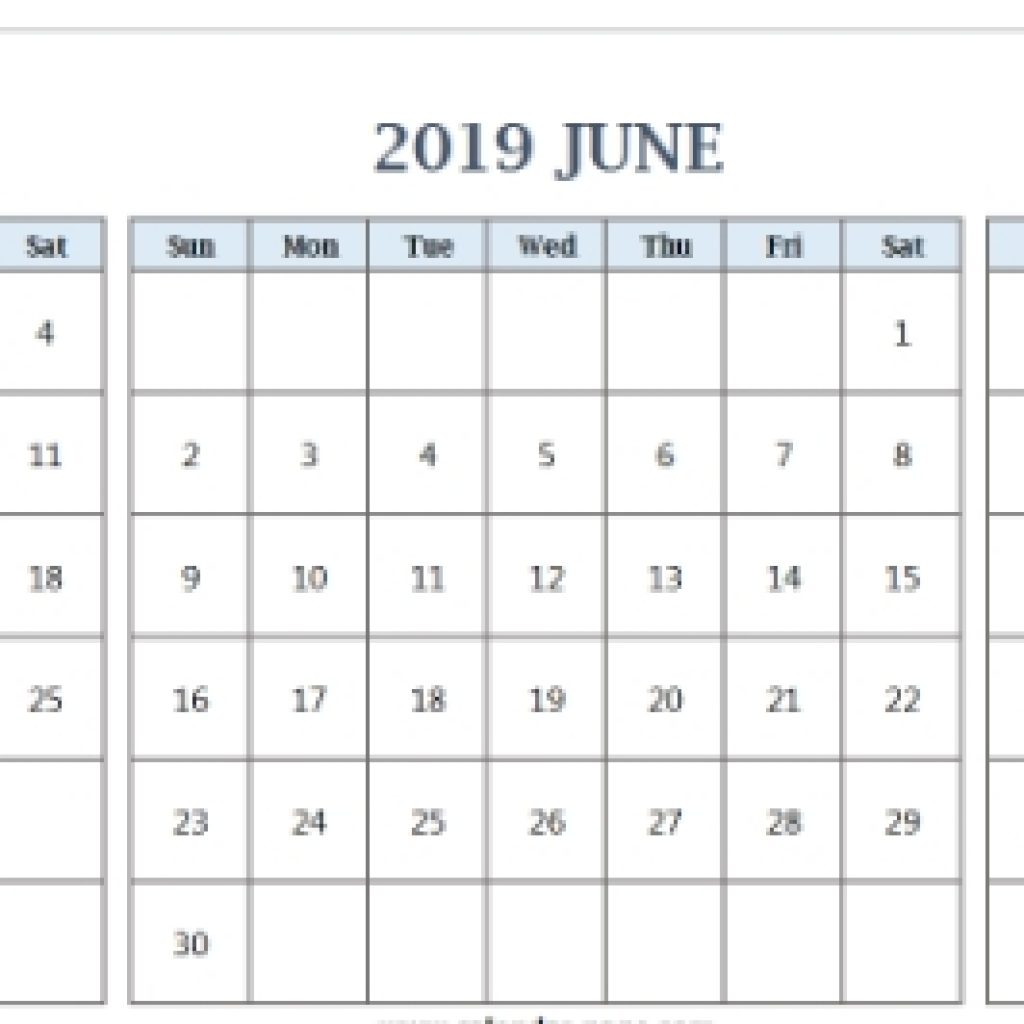 May To July 2019 Calendar Template 2019 Calendars 2019 Calendar