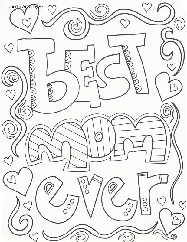 Mothers Day Coloring Pages Doodle Art Alley