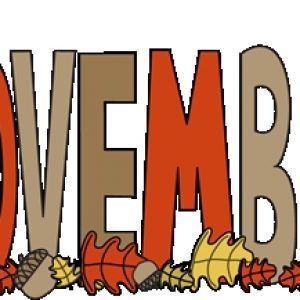 November Clipart Banner Free Printable Calendar Blank Template