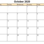 October 2020 Printable Calendar Printable Hub