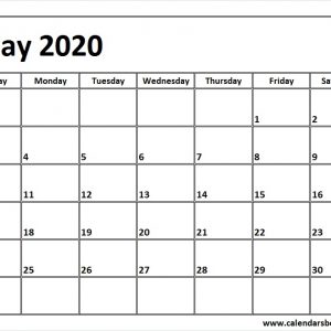 Print May 2020 Calendar Template Blank Printable Calendar