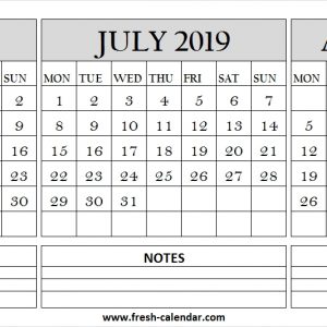 Printable Calendar June July August 2019 Free 2019 Calendar Online