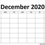 Printable Free Template For December 2020 Blank Calendar With Notes