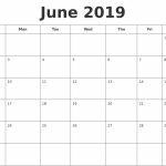 Printable June 2019 Calendar Month Free Printable Calendar