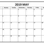 Printable May 2019 Calendar Landscape And Vertical Free Printable