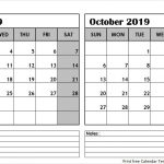 Sep Oct 2019 Calendar Template 2018 Calendar October Calendar