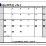 September 2020 Calendar Australia Michel Zbinden En