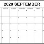 September 2020 Calendar Free Printable Monthly Calendars