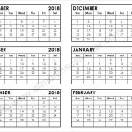 September October November December 2018 January February 2019 Calendar