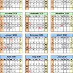 Split Year Calendar 201920 July To June Excel Templates