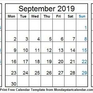 White Calendar 2019 August September And October Blank 2019