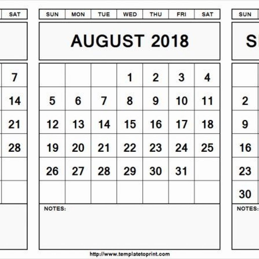 Editable July August September 2019 Calendar 2019