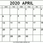 April 2020 Calendar Template - Free-Printable-Calendar