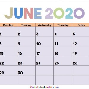 Download Cute June 2020 Calendar Design In Jpg | 2020 Calendar