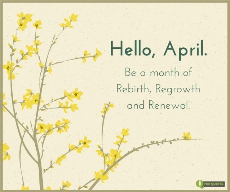 Hello, April! | April | April Quotes, Birthday Month Quotes