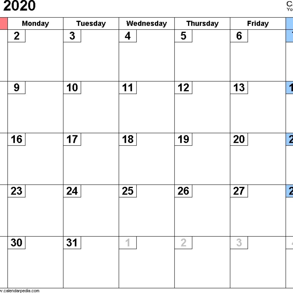 March 2020 Calendars For Word, Excel &amp; Pdf