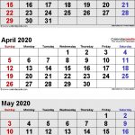 April 2020 Calendars For Word, Excel &amp; Pdf