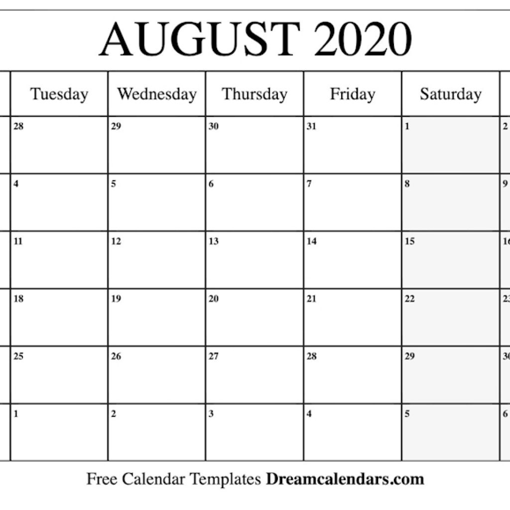 Ko-Fi - Printable August 2020 Calendar - Ko-Fi ❤️ Where