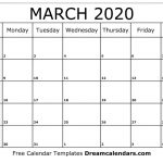 Ko-Fi - Printable March 2020 Calendar - Ko-Fi ❤️ Where