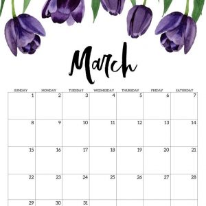 2020 Free Printable Calendar - Floral | Free Printable