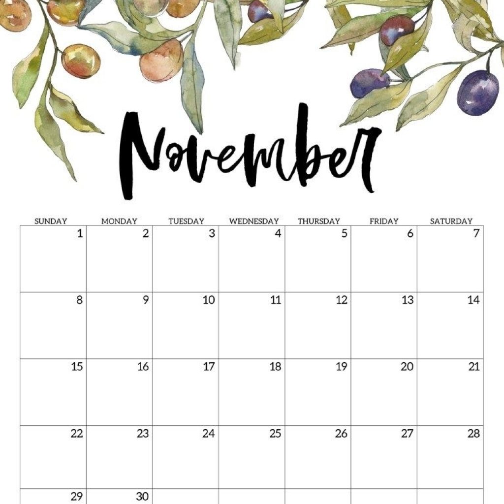 2020 Free Printable Calendar - Floral | Print Calendar, Free