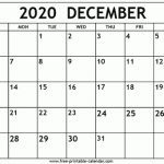 December 2020 Calendar Template - Free-Printable-Calendar