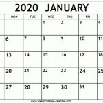 January 2020 Calendar Template - Free-Printable-Calendar