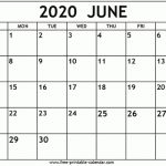 June 2020 Calendar Template - Free-Printable-Calendar