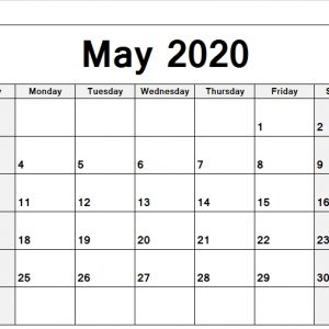 May 2020 Calendar Word | Free Printable Calendar Templates