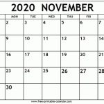 November 2020 Calendar Template - Free-Printable-Calendar