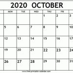 October 2020 Calendar Template - Free-Printable-Calendar