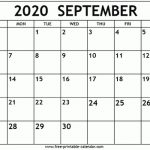 September 2020 Calendar Template - Free-Printable-Calendar