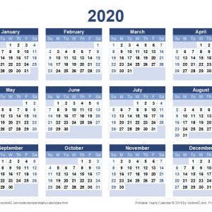 2020 Calendar Templates And Images