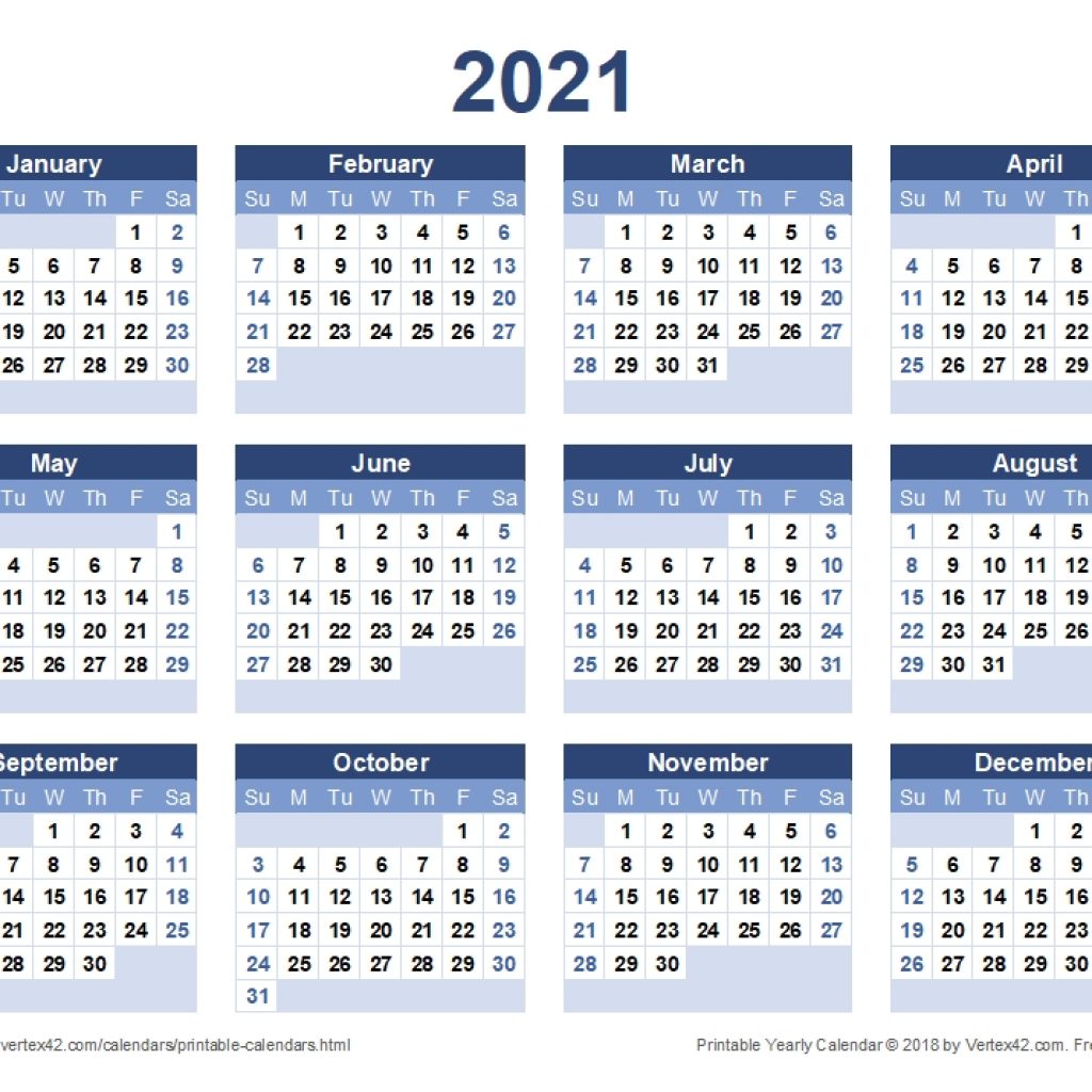 2021 Calendar Templates And Images